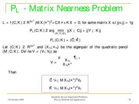 Ppt Quadratic Inverse Eigenvalue Problems Theory Methods And Applications Powerpoint