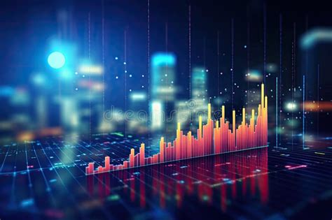 Perspective View Of Stock Market Growth Business Investing And Data