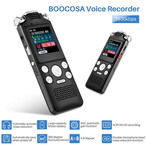 Digital Audio Voice Recorder Pen Mini Lossless Color Display Activated Sound Dictaphone Mp3