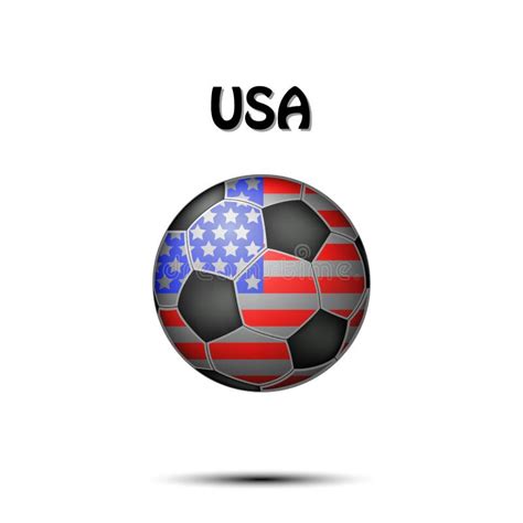 Flag of USA in the Form of a Soccer Ball Stock Vector - Illustration of ...