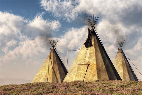 Teepees Digital Art By Daniel Eskridge Pixels