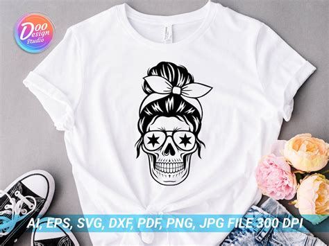 Mom Skull Svg Mama Skulls Headband And Sunglasses Skulls Clipart Mom