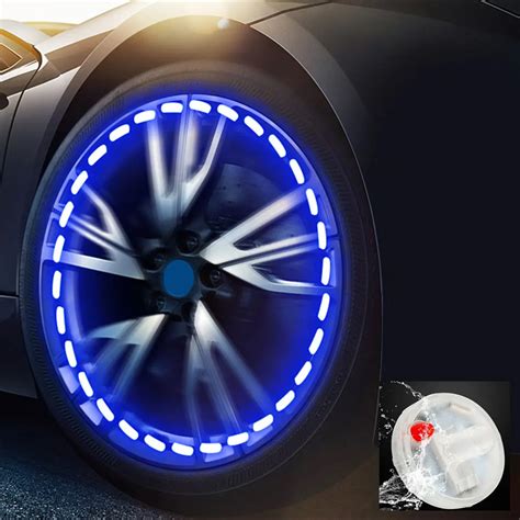 1 Car Auto Motorcycle Moto Automatic Wheel Light Tire Solar LED