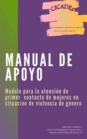 Manual De Apoyo Para Primer Contacto De Atenci N A Mujeres V Ctimas De