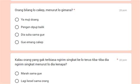 Link Docs Google Ujian Kepekaan Untuk Pasanganmu Seberapa Pekanya Dia