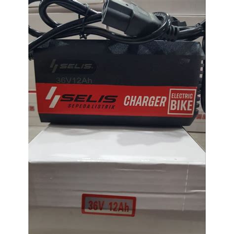 Jual Selis Charger Sepeda Listrik 36v12ah Original Shopee Indonesia