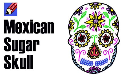 How To Draw A Mexican Sugar Skull Real Easy Calavera Dia De Muertos