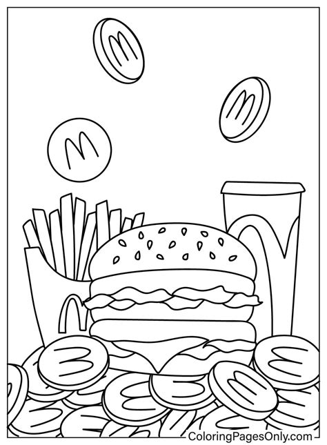 Folha para colorir do McDonalds páginas para colorir gratuitas para