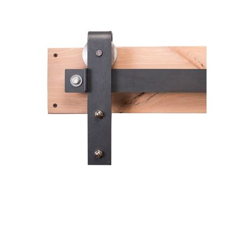 Rustica Hardware 84 In Raw Steel Sliding Barn Door Hardware Kit With Industrial Hangers And