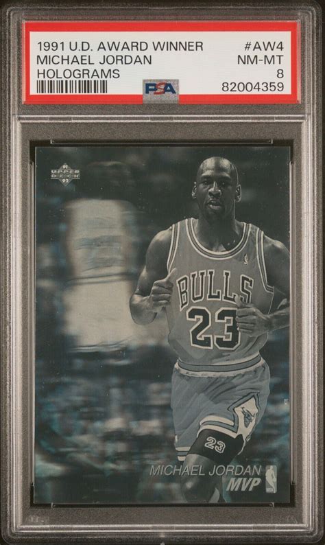 Upper Deck Award Winner Holograms Aw Michael Jordan Hof Psa Ebay