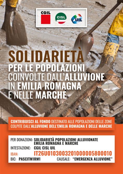 SOLIDARIETA PER LE POPOLAZIONI COINVOLTE DALLALLUVIONE IN EMILIA