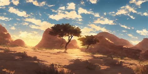 A Stunning Desert Landscape By Makoto Shinkai Stable Diffusion