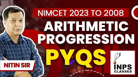 Arithmetic Progression Ap Nimcet 2023 To 2008 Previous Years