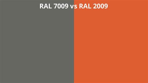 RAL 7009 vs 2009 | RAL colour chart UK
