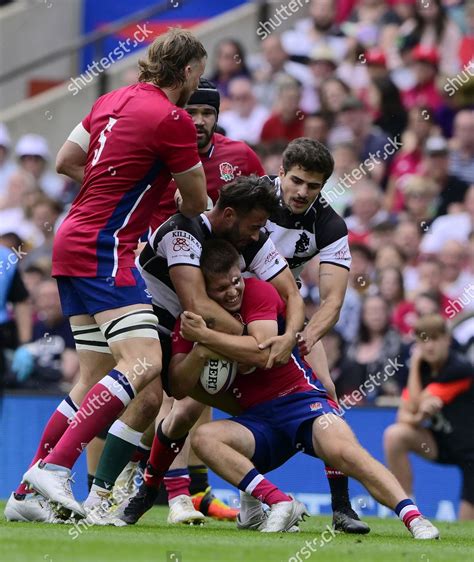 Harry Randall England Tackled During Match Editorial Stock Photo ...