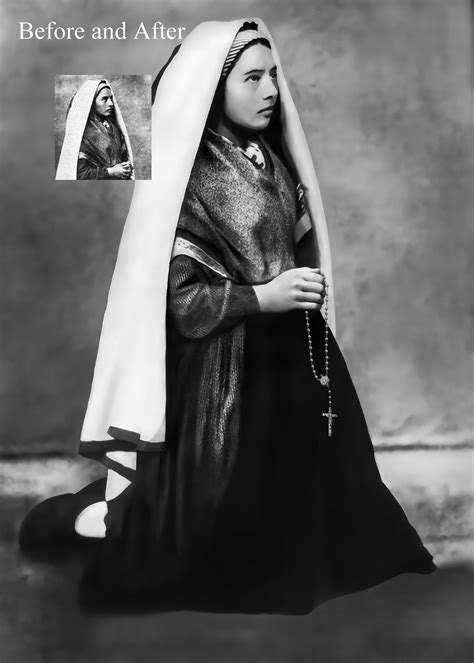 St Bernadette With Rosary 1861 Exclusive Photo Restoration 4 Size