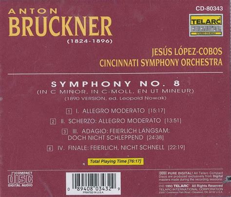 Jesus Lopez Cobos Cincinnati Symphony Orchestra Bruckner Symphony