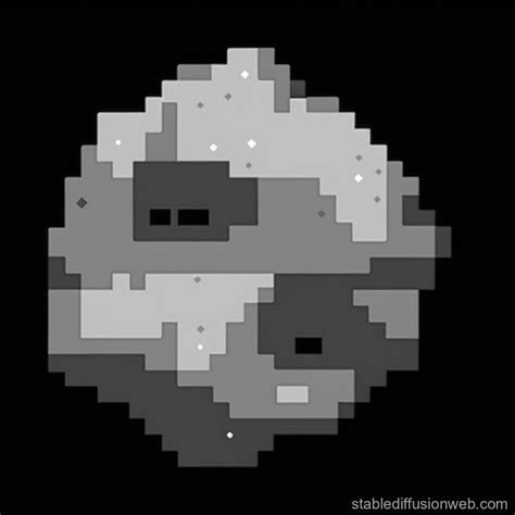 Pixelated Asteroid Scene | Stable Diffusion Online