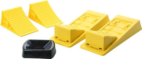 Homeon Wheels Large Rv Leveling Blocks Pack And Two Locking Chocks