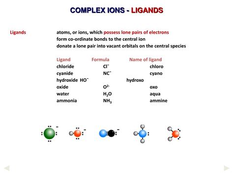 PPT - COMPLEX FORMATION And THE SHAPE OF COMPLEX IONS PowerPoint Presentation - ID:5413865