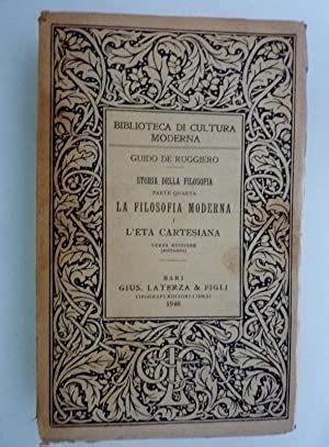 Biblioteca Di Cultura Moderna Storia Della Filosofia Parte Quarta La