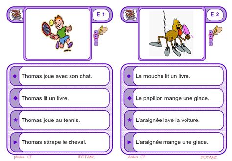 IPOTÂME TÂME jeux de lecture de phrases CP CE1