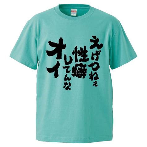 おもしろtシャツ えげつねぇ性癖してんなオイ ギフト プレゼント 面白 メンズ 半袖 無地 漢字 雑貨 名言 パロディ 文字 Fd5766