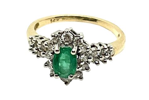 Vintage Emerald and Diamond Ring