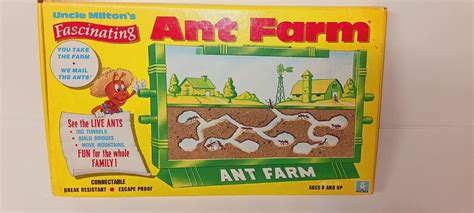 Vintage 1979 Uncle Miltons Fascinating Ant Farm New Unused Open Box