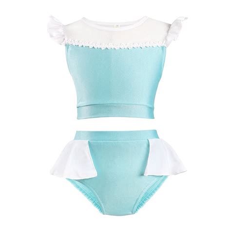 Disney traje de baño de Jasmine y Elsa para niña conjunto de Bikini de unicornio Isabela