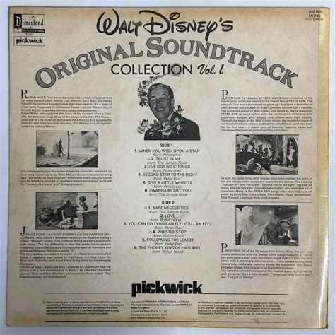 Walt Disney's Original Soundtrack Collection Vol. 1.