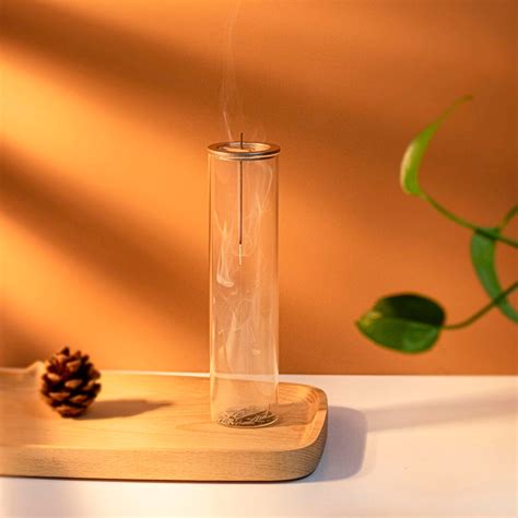 Incense Holder For Sticks [anti Ash Flying] With Removable Glass Ash C Iwoohome