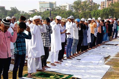 Muslim Devotees Offer Namaz On The Occasion Of Eid Al Adha