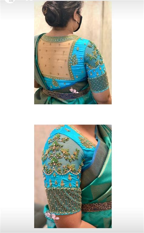 Pin by Rithu Divya on Désigner Blouses Embroidery blouse designs