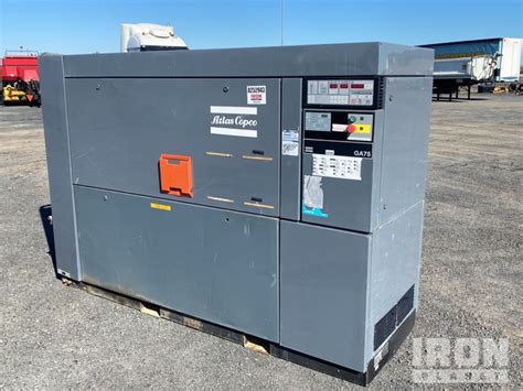 1993 Atlas Copco Ga75 344 Cfm Skid Mounted Electric Air Compressor In