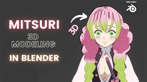 🌸 How To Make Cute Anime Girl Character In Blender Mitsuri Kanroji