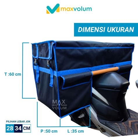 Tas Motor Anti Air Super Hitam List Biru Maxvolum