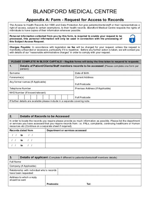 Fillable Online Subject Access Request Form May Fax Email Print