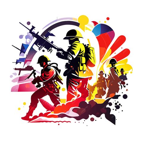 Ilustración Vectorial Del Campo De Batalla De La Primera Guerra Mundial Vector Premium