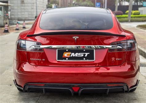 Cmst Genuine Carbon Fiber Rear Diffuser Model S In