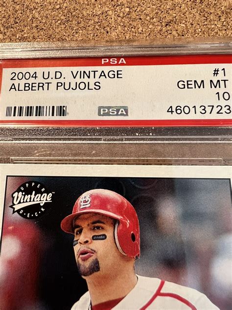 2004 UPPER DECK VINTAGE 1 ALBERT PUJOLS PSA 10 Gem Mint St Louis