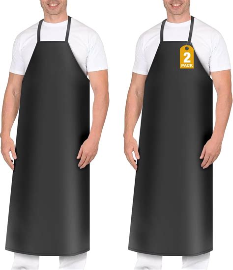 OGIMA Waterproof Rubber Vinyl Dishwashing Apron - 44" Chef Chemical