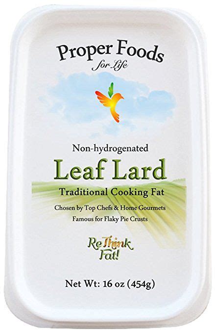 Leaf Lard Premium Non Hydrogenated Pure Pork Leaf Lard Pasture