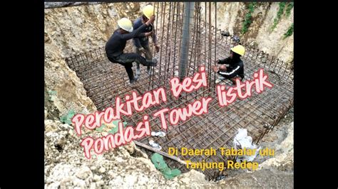 Perakitan Besi Chimny Pondasi Tower Listrik 150kv Type BB Tabalar