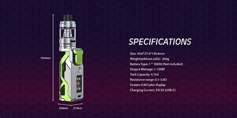 Wismec Reuleaux Rx G Kit W Starter Kit