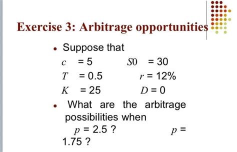 Solved Exercise Set An Arbitrage For European Put Option Chegg