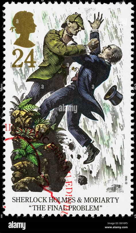 UK Sherlock Holmes The Final Problem postage stamp Stock Photo ...