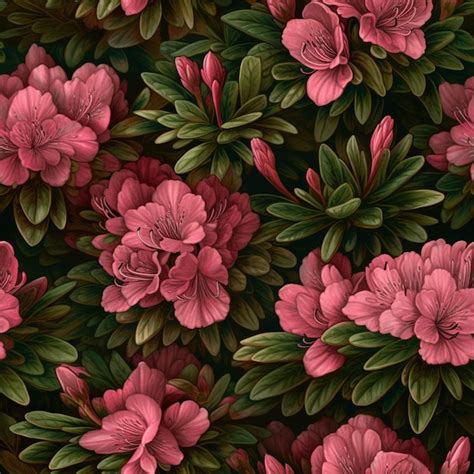 A wallpaper with a floral pattern on black background | Premium AI ...