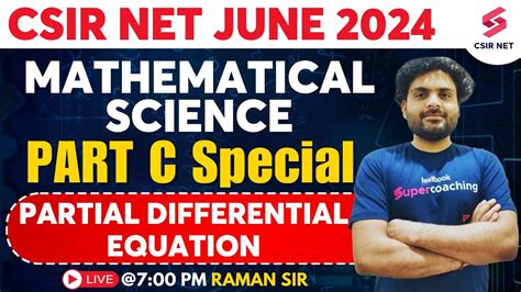 Partial Differential Equation Csir Net Mathematics Part C Csir Net