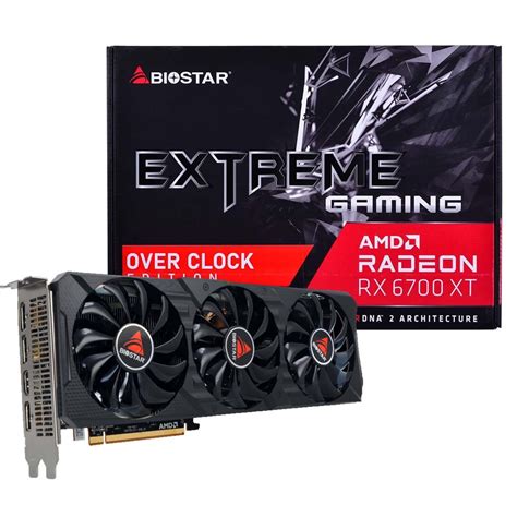 Placa De Vídeo Biostar Amd Radeon Rx 6700 Xt Oc